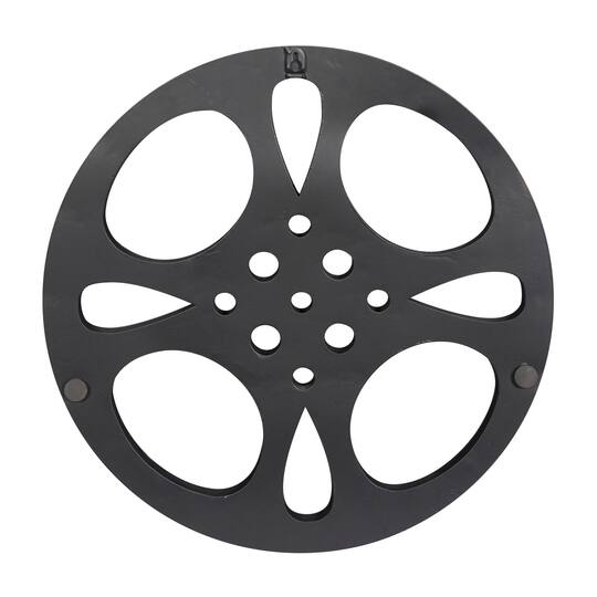 Gray Round Metal Industrial Wall Décor